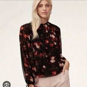 Wilfred Black Floral Blouse